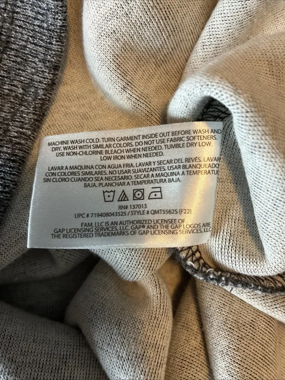 GAP Mens Gray Quarter Zip Pullover Sweater Fleece Mock Neck Size Small